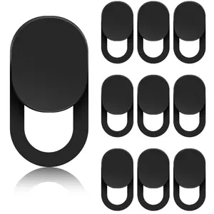 Webcam Cover Slide 10PCS, Ultra-Thin Metal Web Camera Cover for Macbook Pro, iMac, Laptop, PC, iPad Pro, iPhone 8/7/6 Plus, Protect Your Visual Privacy 0.023 Inch Easy Installation