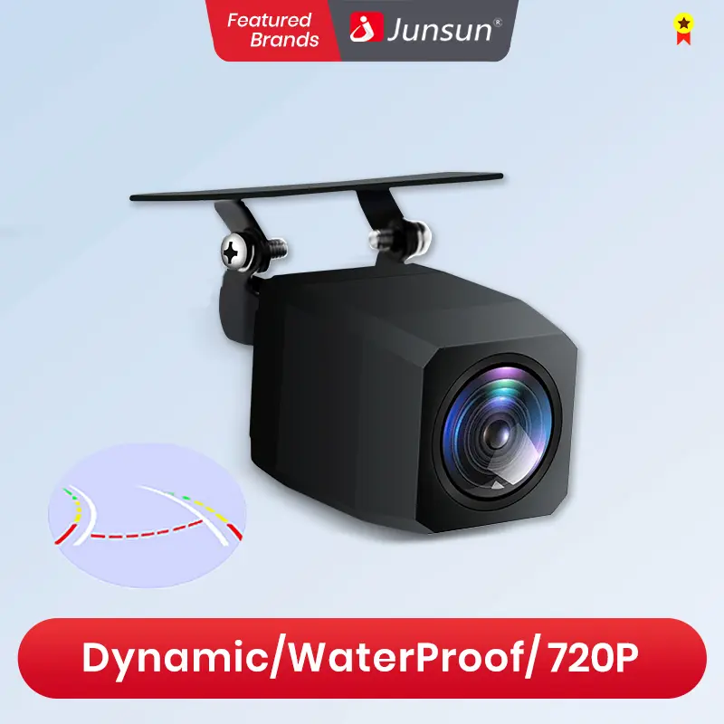 Junsun AHD Rearview Camera - Night Vision Dashcam Surveillance, HD Reverse Parking Monitor, Waterproof Backup Lens for Reverse, 6M Cable for Junsun DVD Car Radio, Car-Mounted Surveillance