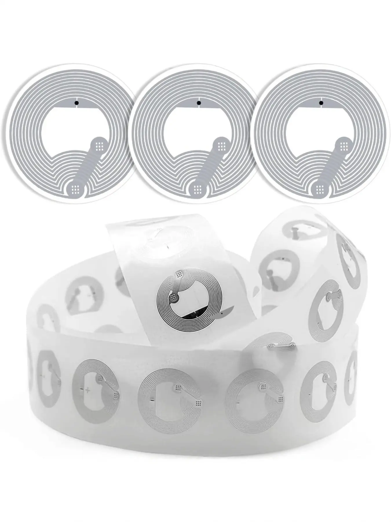 50-Pack NTAG213 NFC Tags, Blank Round White NFC Coin Cards & Stickers, Rewritable 13.56MHz NFC Tags for All NFC-Enabled Smartphones & Devices