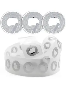 50pcs NFC Tags, BetterJonny NFC Cards, NFC Stickers Ntag 213 NFC Tag NFC Coin Cards Compatible with TagMo & Amiibo, NFC Enabled Mobile Phones and Devices, Round, White, Adhesive Stickers