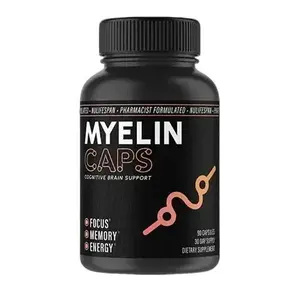 Myelin Caps - Brain Health Supplement, Focus Supplement & Brain Health with AlphaSize, Memory and Cognitive Function Support, Gluten-Free, Non-GMO (90 Capsules)