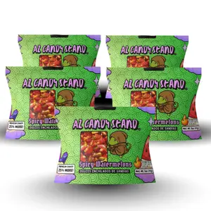AZ Candy Stand Spicy Watermelons Dulces Enchilados 25% More Candy Arizona Made 5-Pack Bundle (5oz per bag Over 1.5 Pounds Total )Bold Flavor Perfect for Any Occasion