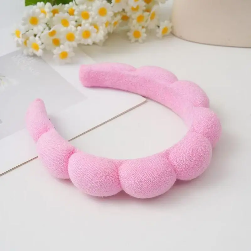 1 PCS Pink Spa headband, Non-Slip Spa Headband for Women & Girls - Soft Terry Cloth Hair Wrap for Yoga, Skincare, Makeup, Sports & Daily Use,Birthday Gift,Halloween,Thanksgiving Gift For Friends,Girl Friend,Family (Pink)