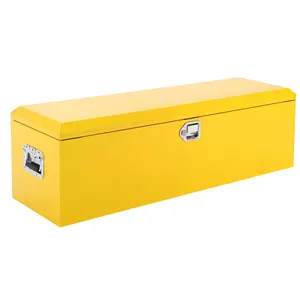 48x15x15 In Heavy Duty Truck Bed Tool Box - Diamond Plate Steel Storage Chest with Lock & Side Handles - Weather-Resistant Underbody Organizer for Pickup, RV, Trailer, Mechanic, Workshop -Yellow