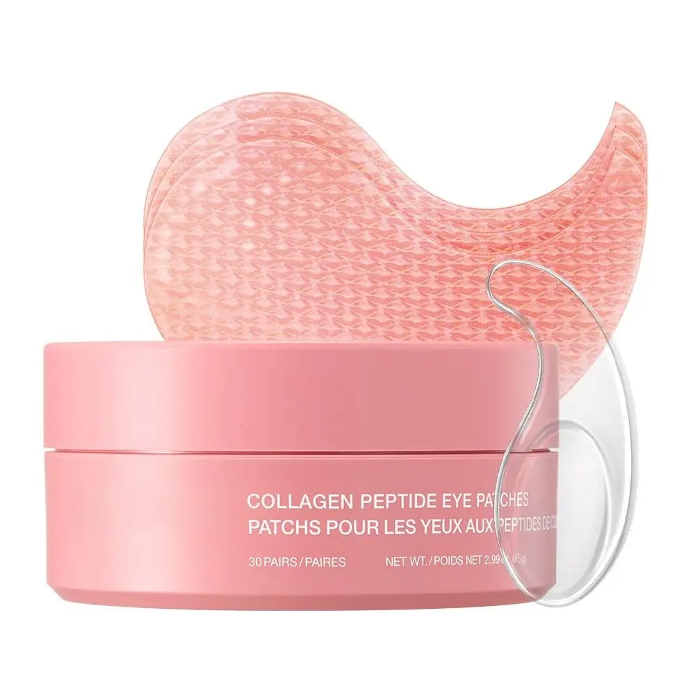 Anti-Aging Eye Patches with Collagen Peptides & Caviar Extract, Deep Moisture Gel Pads for Tired Eyes, Helps Depuff, Brighten Dark Circles, Improve Elasticity & Smooth Fine Lines for Youthful Eye Contour Care