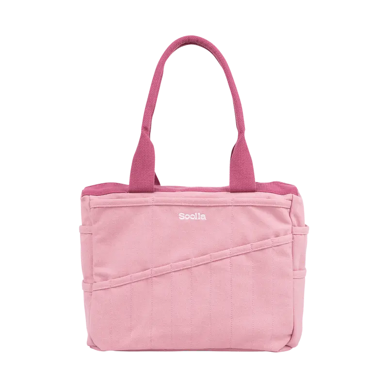 Soolla® Studio Bag, Desert Rose – 30-Pocket Canvas Organizer for Pottery, Art, Knitting & Crochet