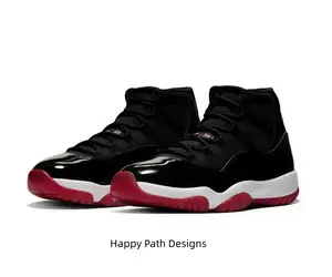 Black patent + White midsole + Red outsole. These highs are pure legend