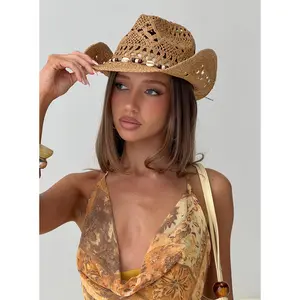 Azuria Straw Cowboy Hat Tan