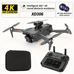 Foldable Quadcopter Drone with Brushless Motors | 30-Min Flight Time, 360° Obstacle Avoidance, Optical Flow Hover, FPV Camera, Adjustable Lens & Long Range Remote Control