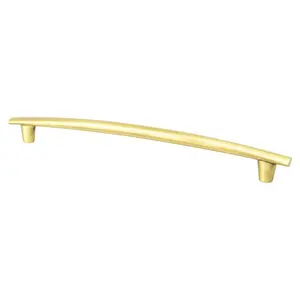 212 MAIN Berenson 256 mm Meadow Pull - Satin Gold Finish, Natural Look, Transitional Door Hardware
