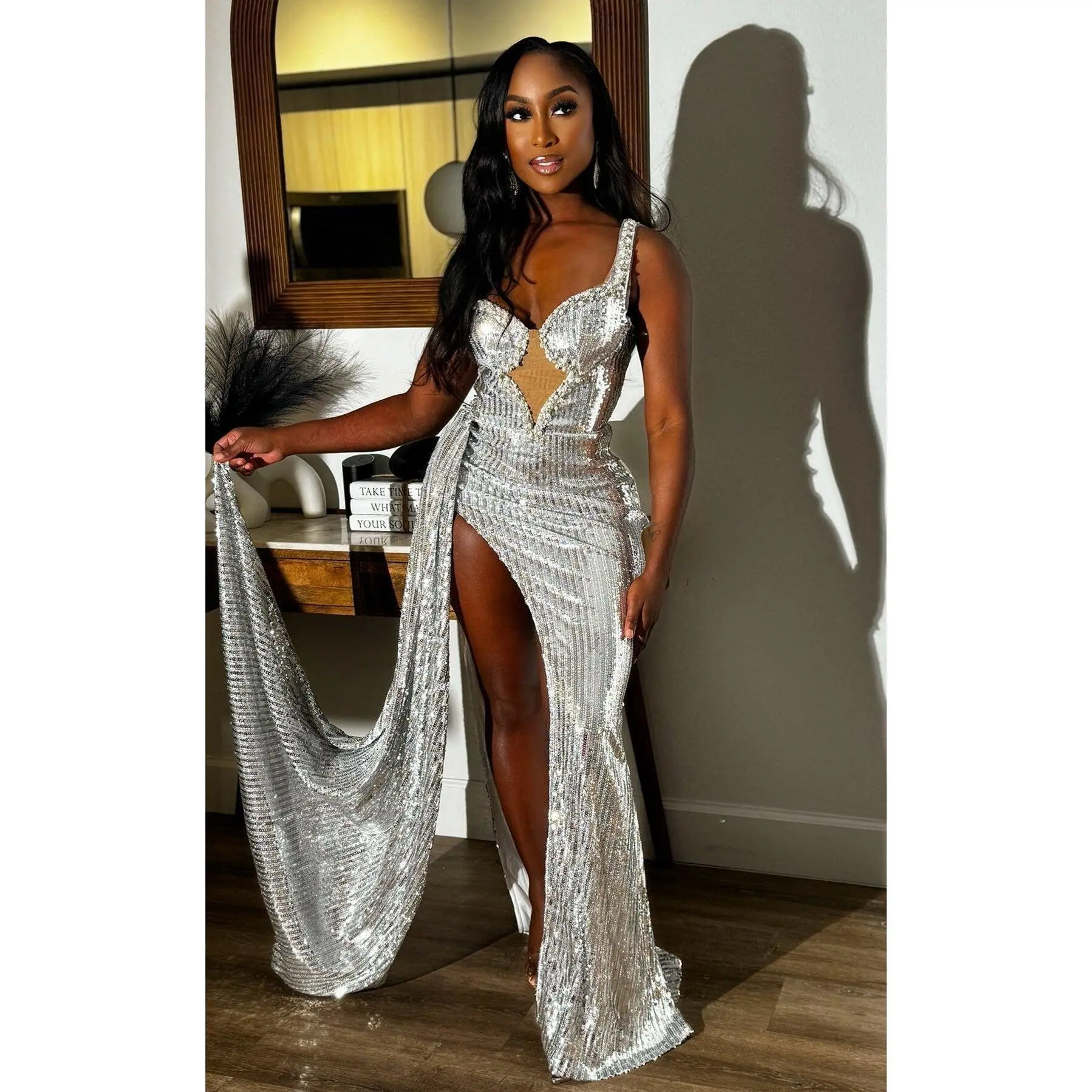 Ball Goddess Gown Silver