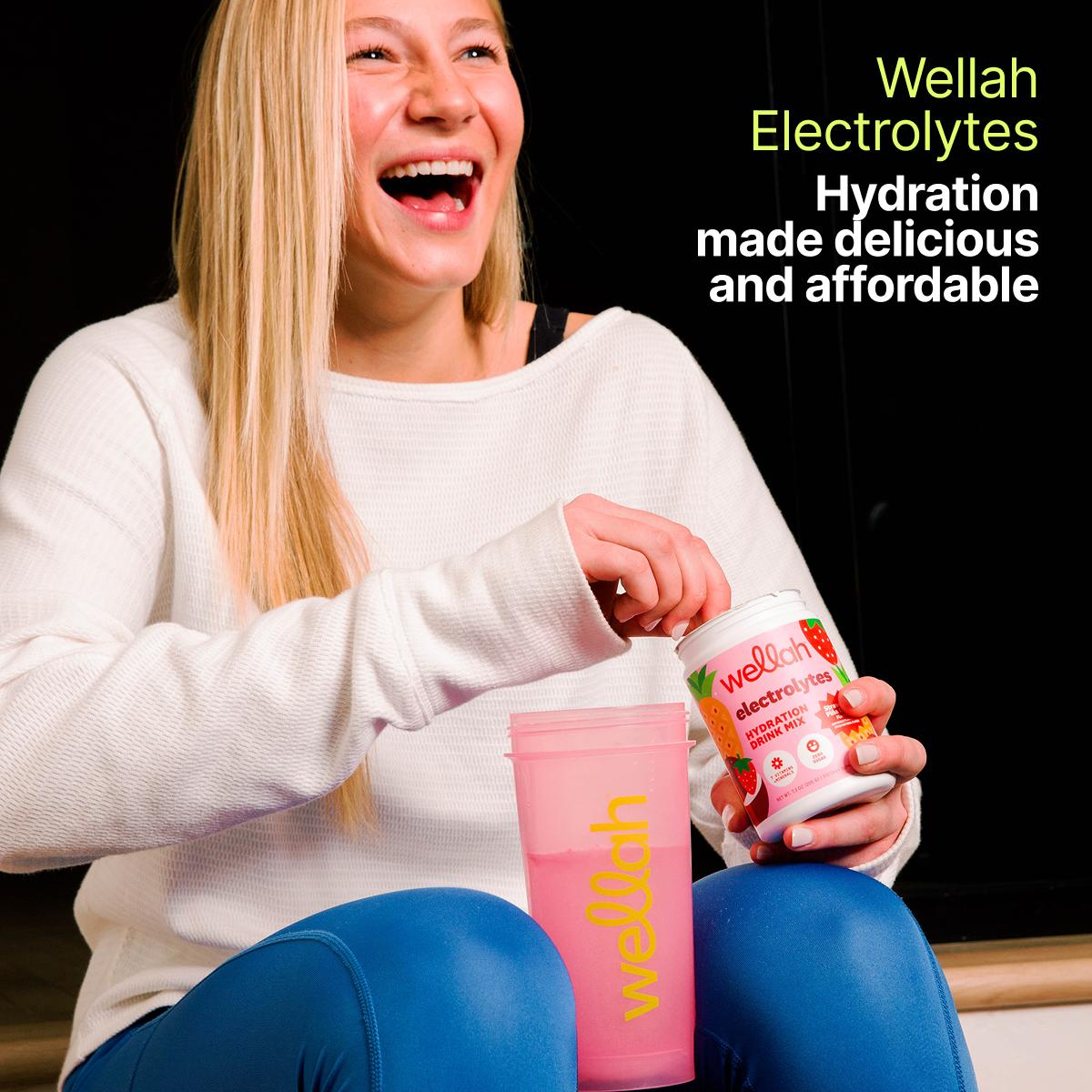 Wellah Electrolytes For Women | Hydration Drink Mix | Natural Flavored & Sweetened | 7 Vitamins & Minerals | Hydration for Woman | Micro Nutrients | Cellular Hydration | Skin Hydration |  electrolytes |  vitamins for women      50 Servings