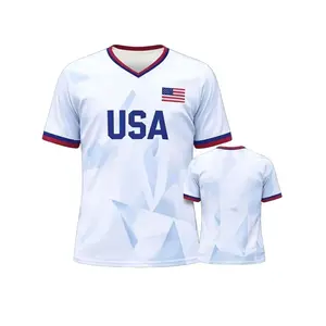USA Soccer Jersey, Unisex All Over Print Football Shirt, Youth Adult Sportswear Top, Jersey Shirts L