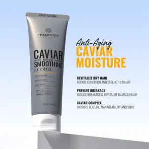 FRENCCIGA Caviar Hair Mask, Triple Action Hair Revival: Caviar Nutrition, PCA Bond Repair, and 6 Botanical Oils,Anti-Aging Replenishing Moisture, Nourishing & Hydrating Dry Hair, Frizzy Hair， 8.45 FL.OZ 250ML