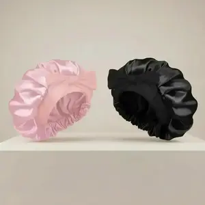 Double Layer Satin Bonnet, 2/5 Counts Soft and Breathable Hair Care Bonnet, Adjustable Night Sleeping Cap, Heatless Styling Tool for Women