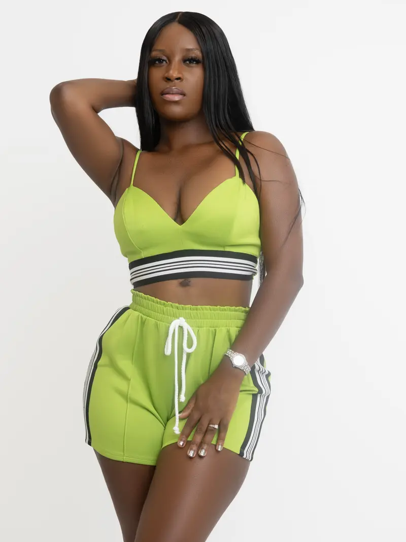 Green top & short set - TikTok Shop display picture 2