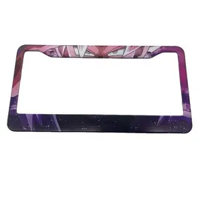 Super Saiyan Anime Aluminum Car License Plate Frame