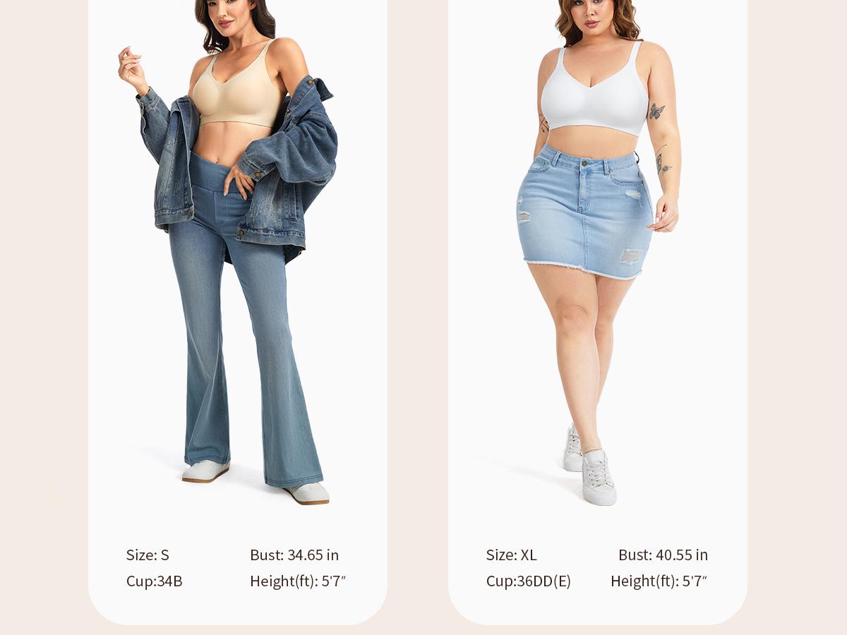 THE GYM PEOPLE Women’s Wireless Seamless Bras Full Coverage Comfortable Bralette Invisible Everyday Tshirt Bra Padded