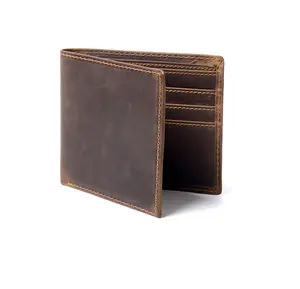 Genuine Leather Wallet for Men - 6 Card Slots & 2 Cash Pockets - Perfect Gift for Dad or Husband - Durable & Stylish Design - Everyday Use