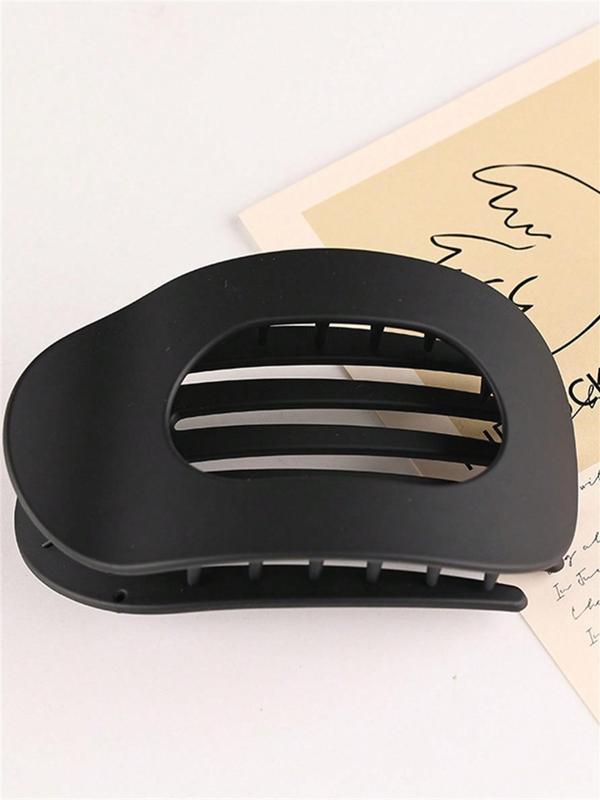 New Upgrade Solid Color Hair Clip Set 4 pcs Seamless Flat Oval Design Stylish Simple Hairpins Daily Wear ABS Material Flexible Resistant To Bending