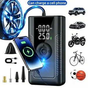 Tire Inflator Portable Air Compressor, withDigital Pressure Gauge Inflater 150PSI, 5XFast Inflation Auto Shutoff Large BatteryTires Pump for Cars Motors Bikes Balls -Christmas gift!