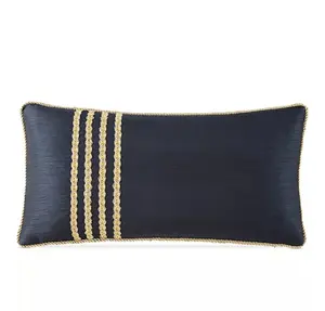 Dark Blue And Gold decorative Pillow Set 2- Pieces