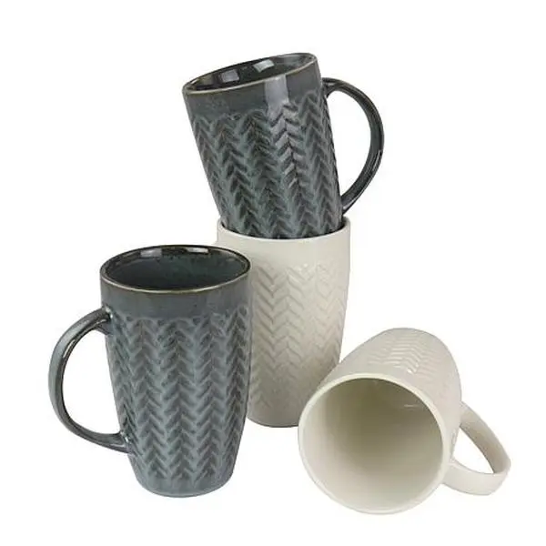 Gibson Home 22 oz. Stoneware Mug Set of 4