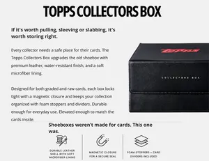 Topps 3 Row Graded Card Storage Box
