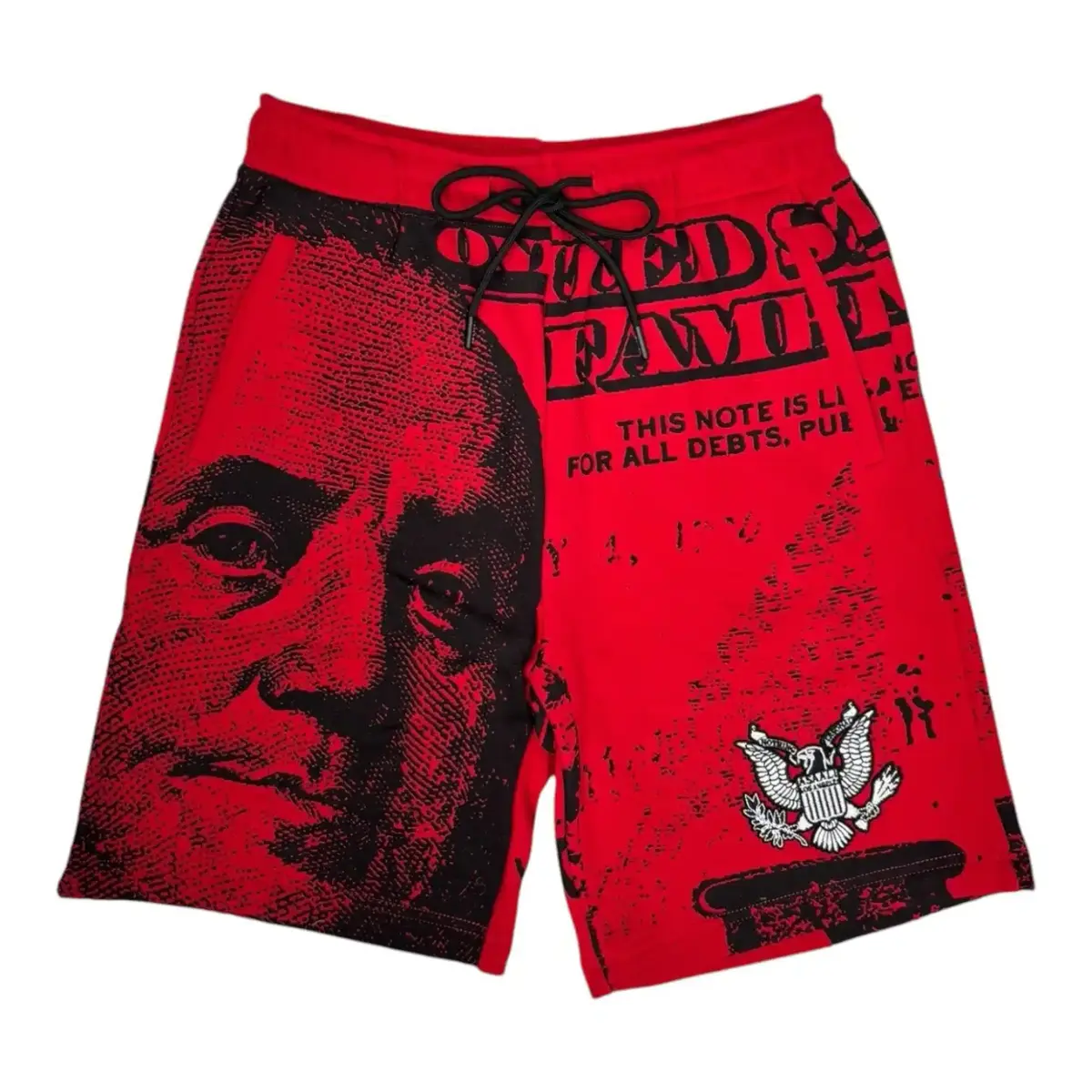 Assaali Money Art Graphic Shorts, Grey Streetwear Sweat Shorts, Urban Fashion Summer Essential