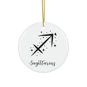 Sagittarius Zodiac Ceramic Ornament — Astrology Gift Holiday Decoration