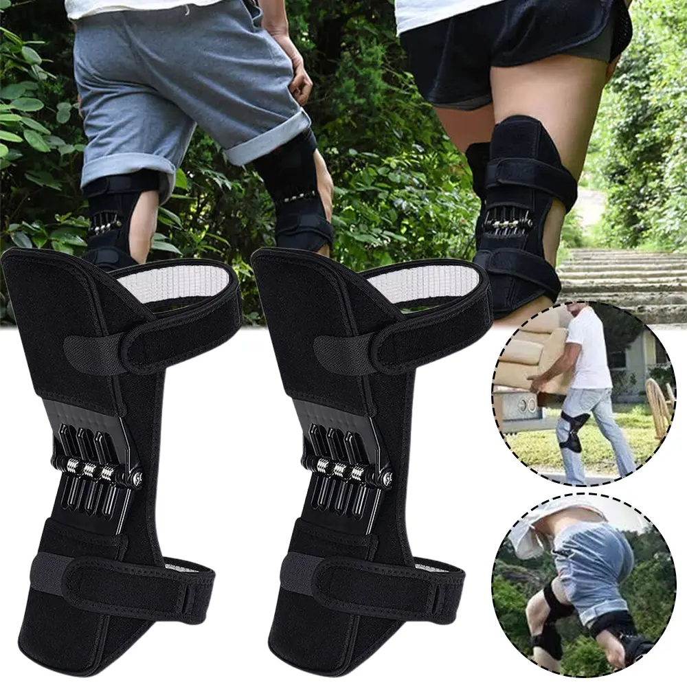 Knee joint booster, knee joint support, Patellar Knee Brace, protects the patella, relieves knee joint pressure, carbon steel support, durable, very suitable for mountain climbing, running and cycling, suitable for all ages, Sports Knee Brace