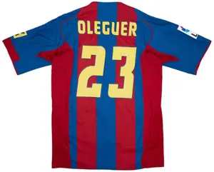 Retro 2004-05 Oleguer Presas Jersey #23, Custom Name And Number