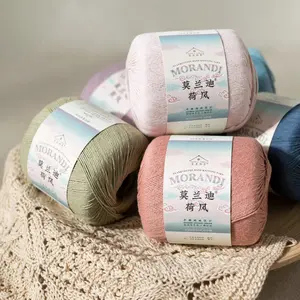 Molandi Flax Lace Yarn 2 Packs - 50% cotton & 50% Flax【US Warehouse】