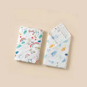 Large Soft Face Towel, High Density Fabric, 4 Layer, 80cm X 67cm, Cute Print, Breathable, Reusable, Hand Wash Recommended