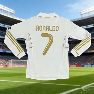 CR7 Cristiano Ronaldo #7 Champions League Long Sleeve Retro Jersey Bundle | Iconic Multi-Color Classic Soccer Match Kit