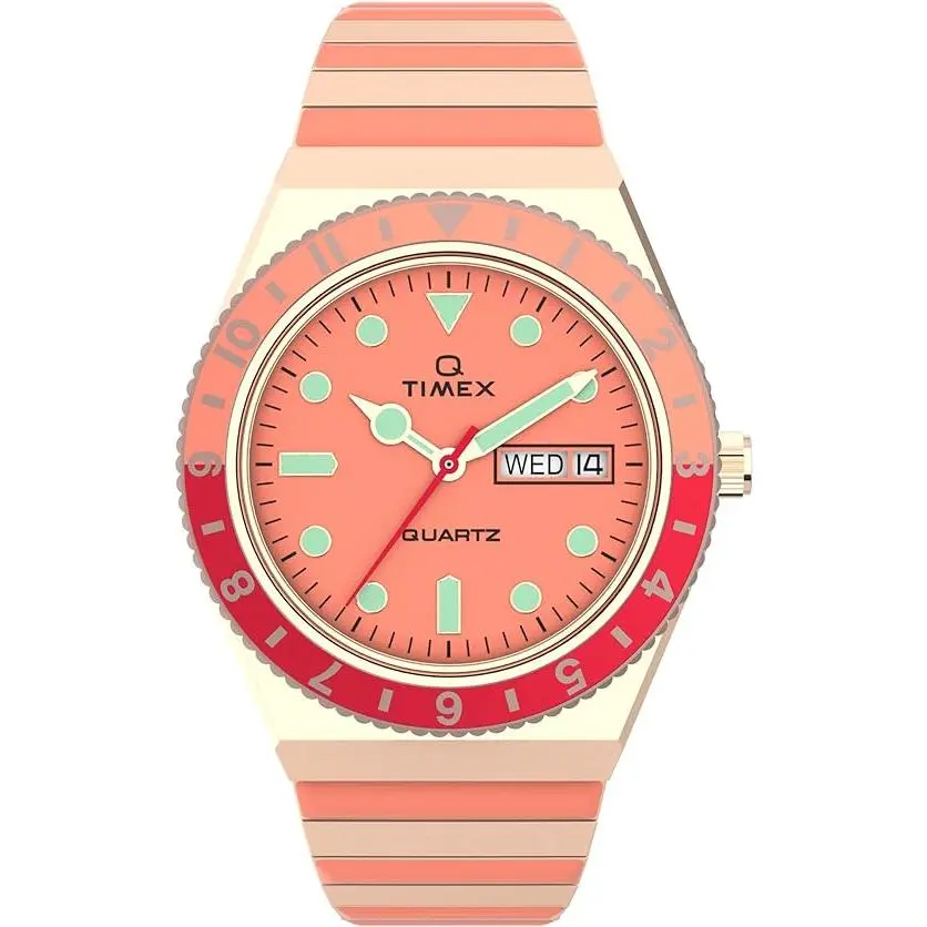 Timex Q Malibu Rose Gold/Pink Two-Tone Ladies Watch TW2V38600