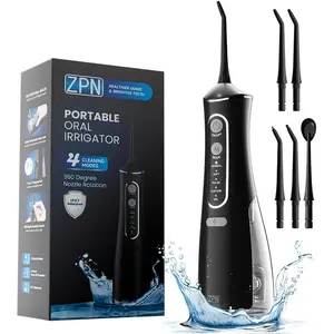 Portable Oral Irrigator, 1 Box Waterproof Teeth Cleaner with Replacement Heads, Teeth Cleaning Tool for Home & Travel