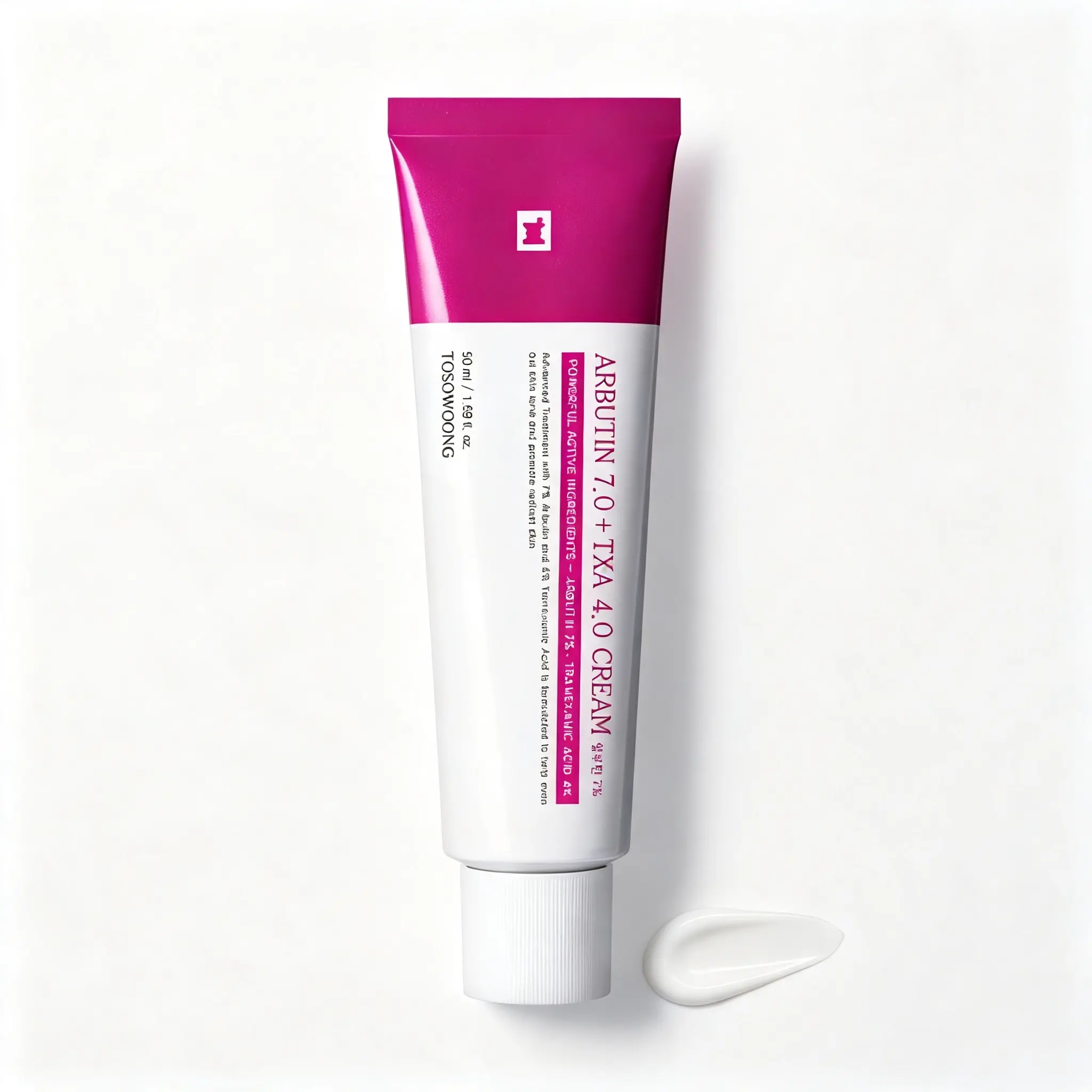 7% Arbutin + 4% Tranexamic Acid Brightening Moisturizer Cream 50ml, Korean Pigmentation Treatment Infused with Niacinamide & Glutathione, Targets Dark Spots, Freckles, Post-Blemish Discoloration