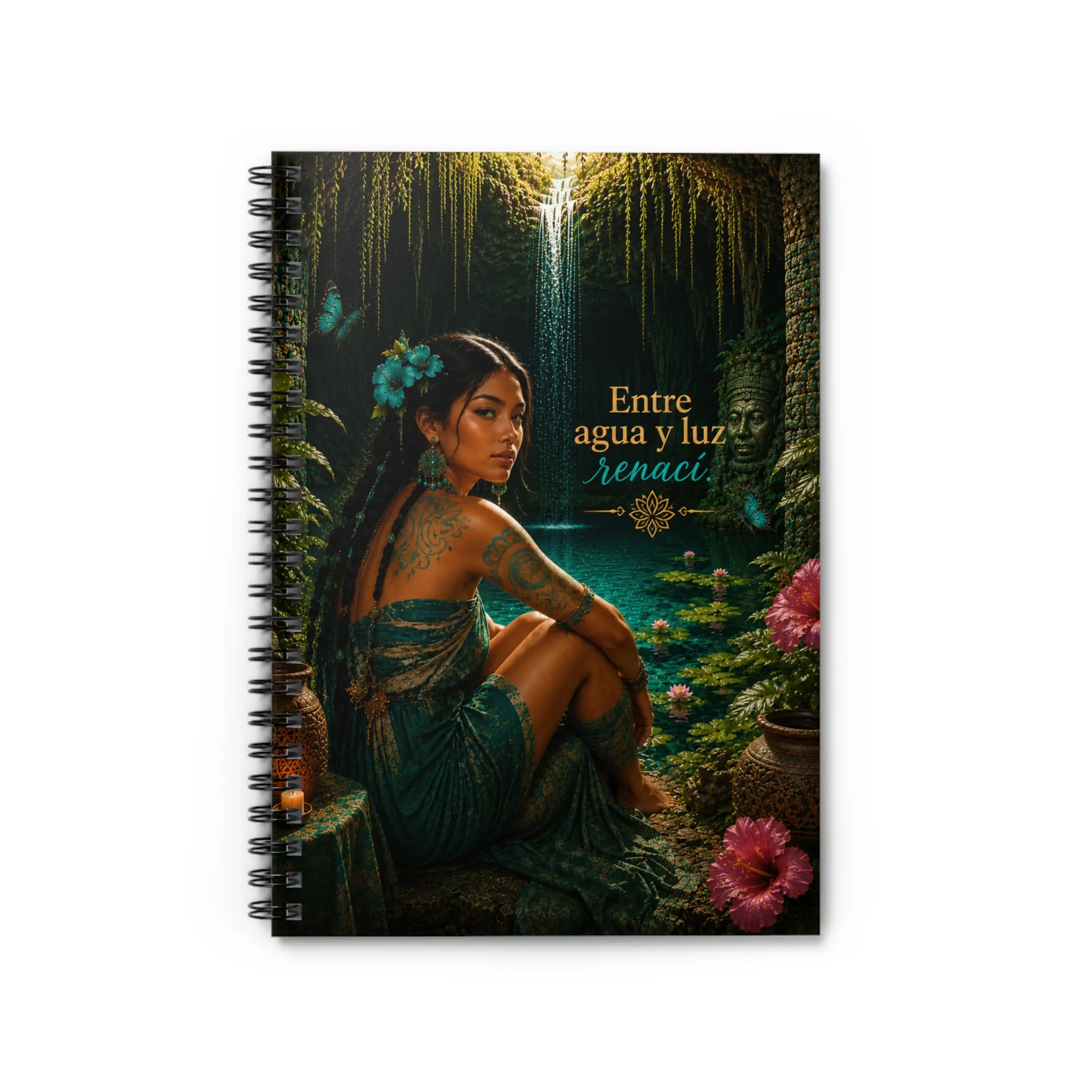 Cenote Collection Spiral Notebook Indigenous Latina Journal Spanish Quote Sacred Water Notebook Gift for Women