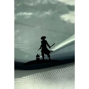 Tiny Pirate Easter Egg Decal | Oracal 651 Vinyl | Professional Transfer Tape | Perfect for Car Windshield Decoration