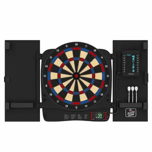 Fat Cat Cam Electronic Dartboard, 13.5" Compact Target Dartboard Cabinet