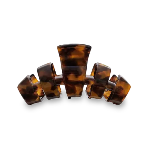 TELETIES - Tortoise - Medium - Classic Hair Claw - Strong Grip