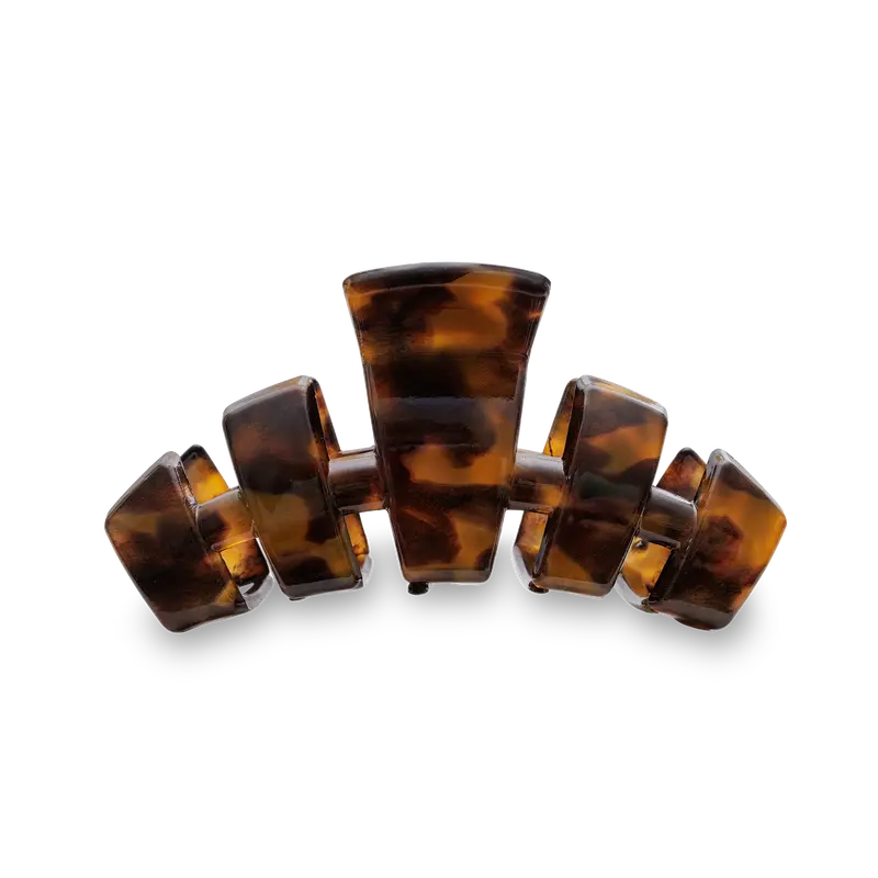 TELETIES - Tortoise - Medium - Classic Hair Claw - Strong Grip