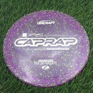 Discraft Elite Z Confetti Captain's Raptor with Paul Ulibarri 2026 CapRap Stamp - 175.3g - Muted Purple
