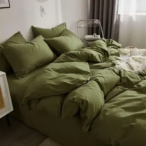 Comforter Set Dark Green, Olive Green Soft Reversible  Season Down Alternative Quilted Duvet Insert, Microfiber Filling, Luxury Quality Bedding Sets in a Bag 3 count 104x90 inch Sage