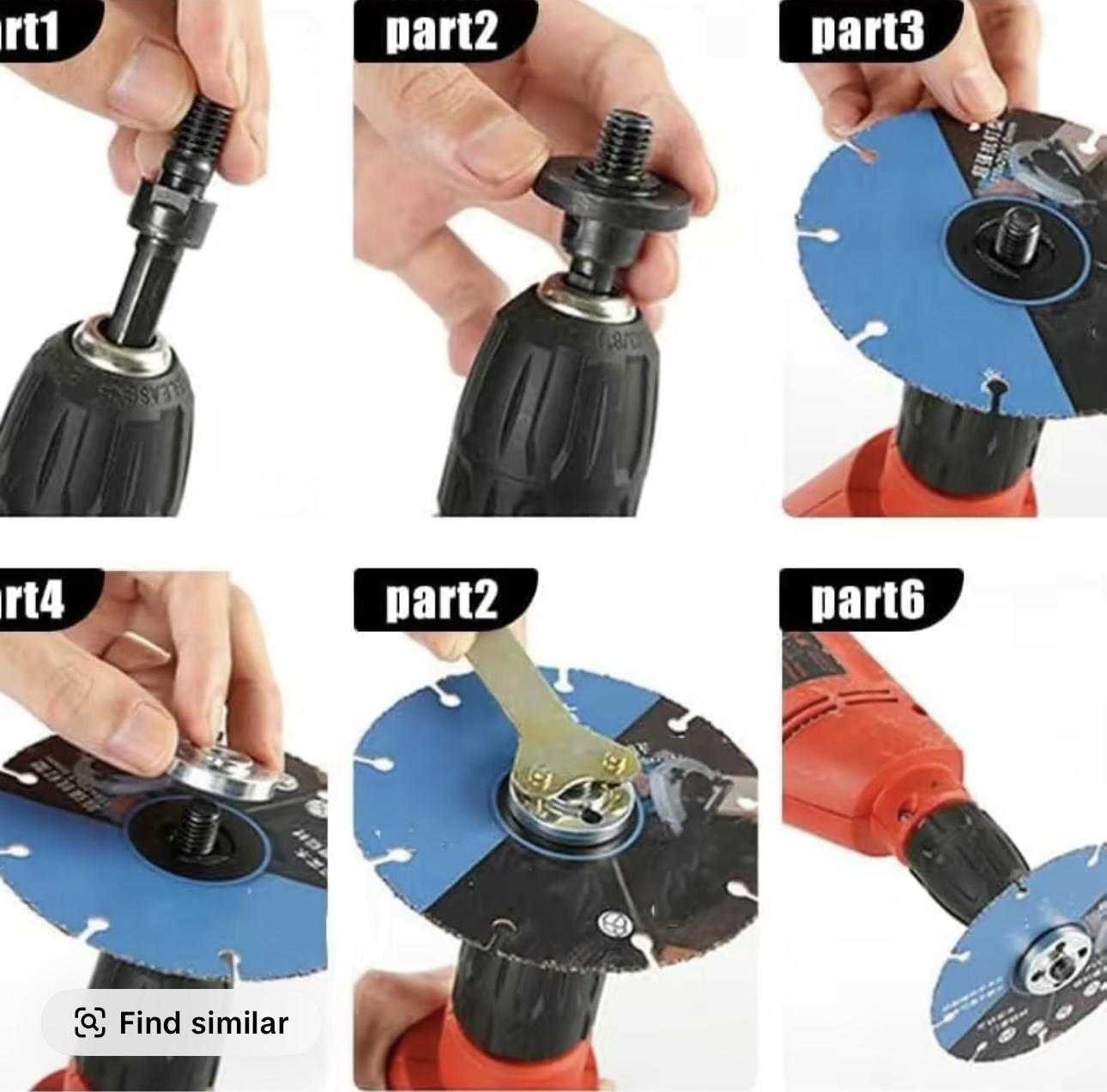 1-Piece Angle Grinder Connecting Rod Set10-13mm Adjustable Rotary Drive Shaft AccessoryDrill-to-Angle Grinder Adapter with WrenchCompatible with Cutting Wheels, Polishing Pads and Grinding Discs