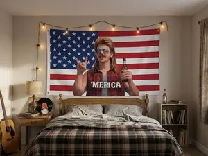 Joe Dirt Merica 4th of July 250th Anniversary Freedom Flag, America 1776 - 2026 250th Birthday Garden Flag, Funny Independence Day