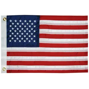 212 MAIN Stars & Stripes 16x24 in. Patriotic Decor US American Flag, Red Blue White Perma-Print Reinforced Banner for Home & Festive Party Backdrops