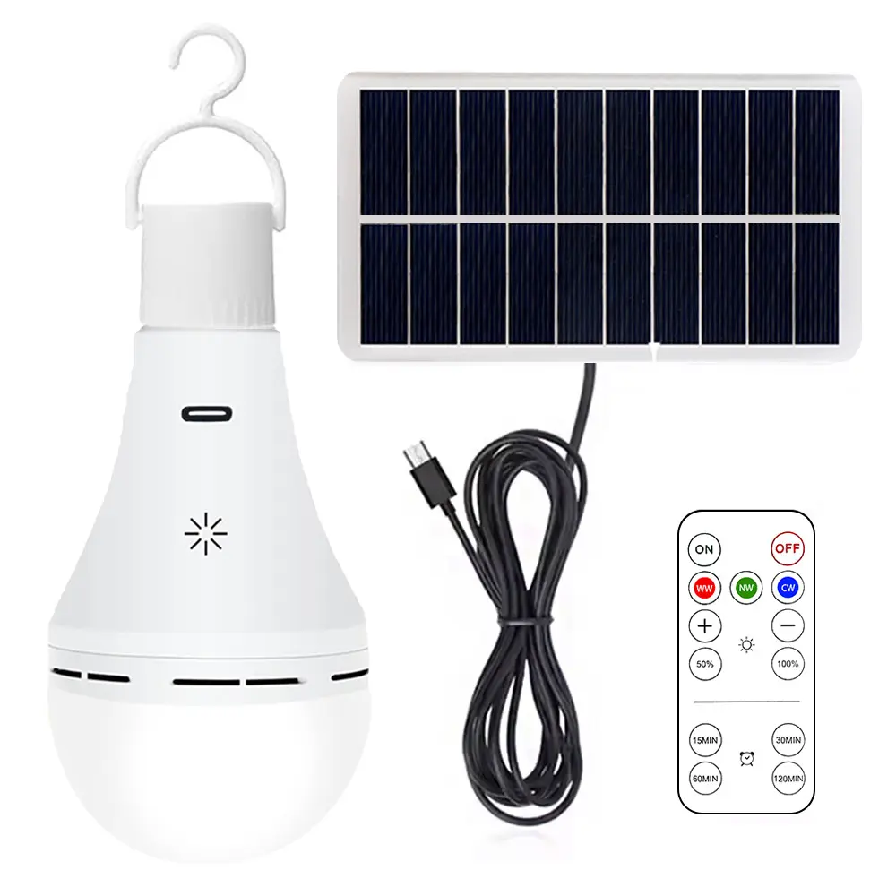 Solar Waterproof USB Rechargeable Hanging Emergency Light, USB Camping Lights, Outdoor Camping Tent Lamp, Solar Powered LED Lighting for Emergencies