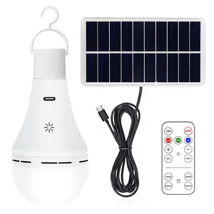 Solar Waterproof USB Rechargeable Hanging Emergency Light, Outdoor Camping Tent Lamp, Solar Powered LED Lighting for Emergencies